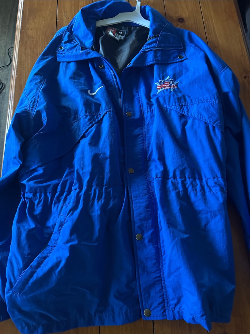 Nike Team USA Hockey Jacket Vintage Mens XL Blue Coat VTG